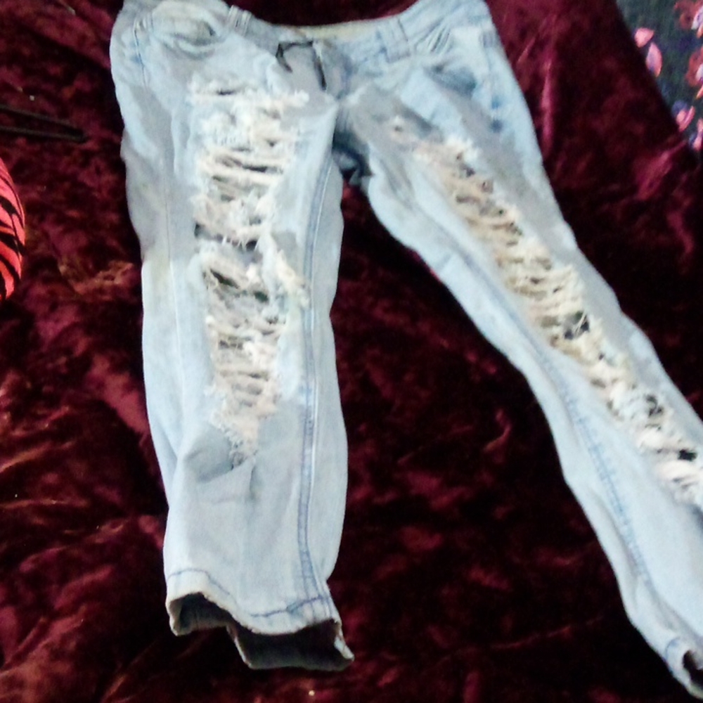 Blue spice skinny jeans